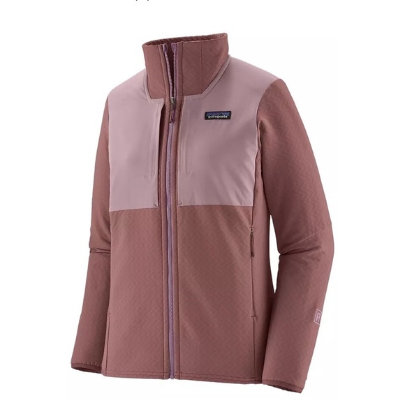 Patagonia Women's Large R2 CrossStrata Jacket Dulse Mauve Dark Pink NWT - Picture 9 of 12